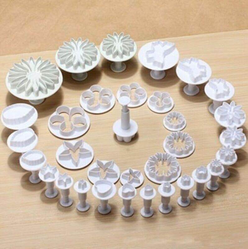 Fondant and Cookie Cutter Set 33 Pieces - Wine Drop Cookery LLC