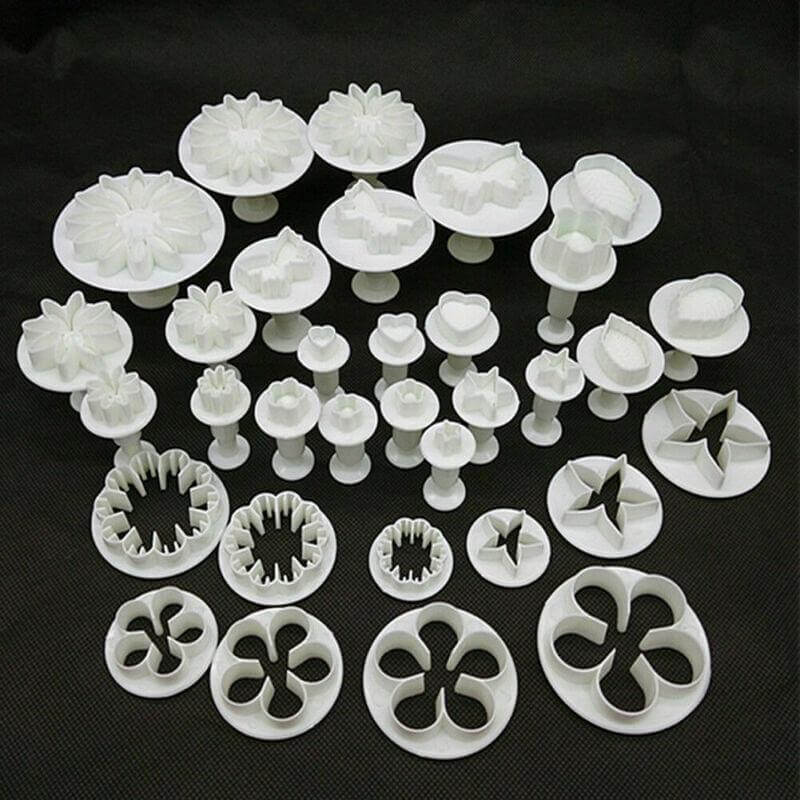Fondant and Cookie Cutter Set 33 Pieces - Wine Drop Cookery LLC