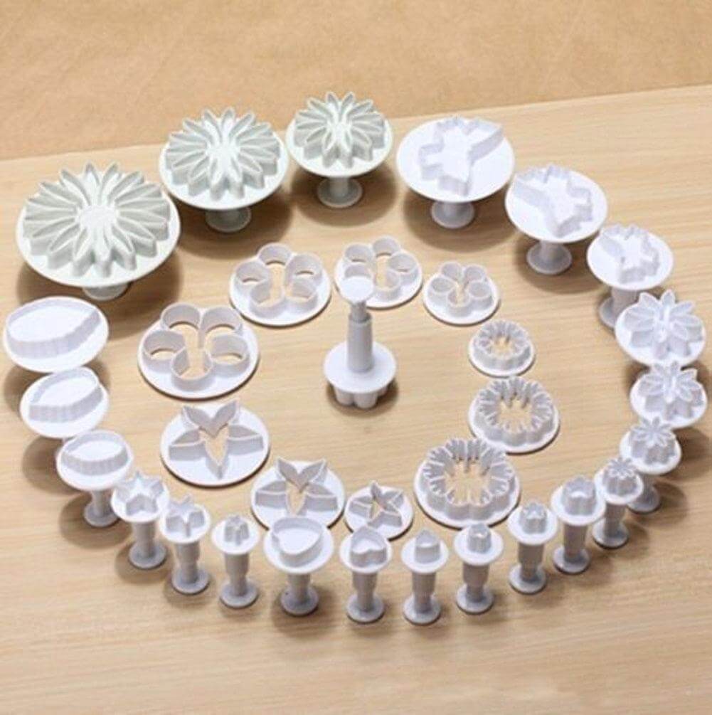 Fondant and Cookie Cutter Set 33 Pieces - Wine Drop Cookery LLC