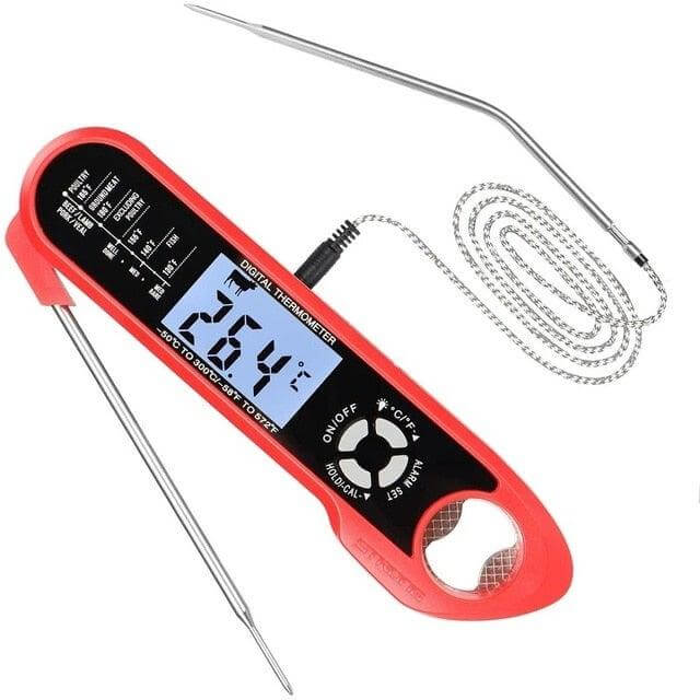 Dual-probe digital meat thermometer with alarm
