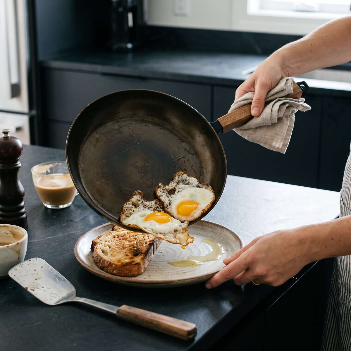 Forest Carbon Steel Frying Pan - Wine Drop Cookery LLC