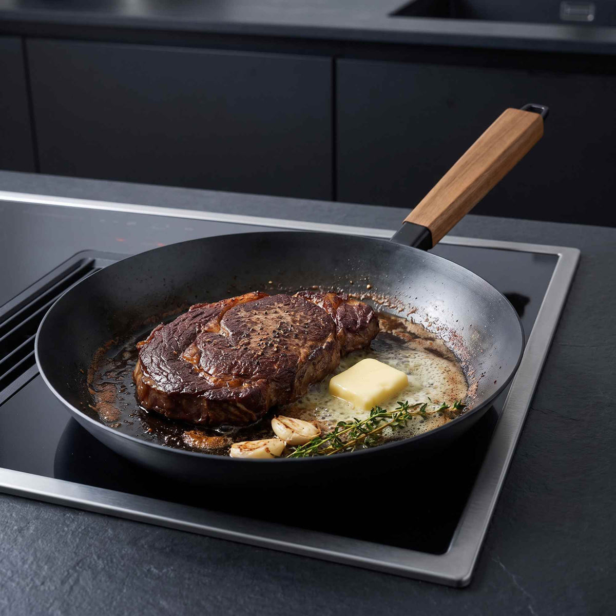 Forest Carbon Steel Frying Pan - Wine Drop Cookery LLC