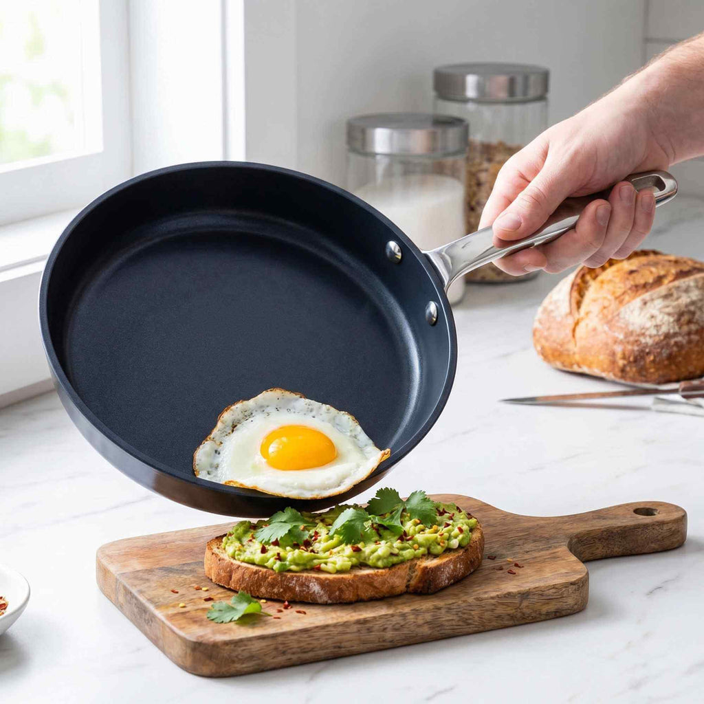 Forged Aluminum Ceramic Nonstick Frying Pan - Wine Drop Cookery LLC