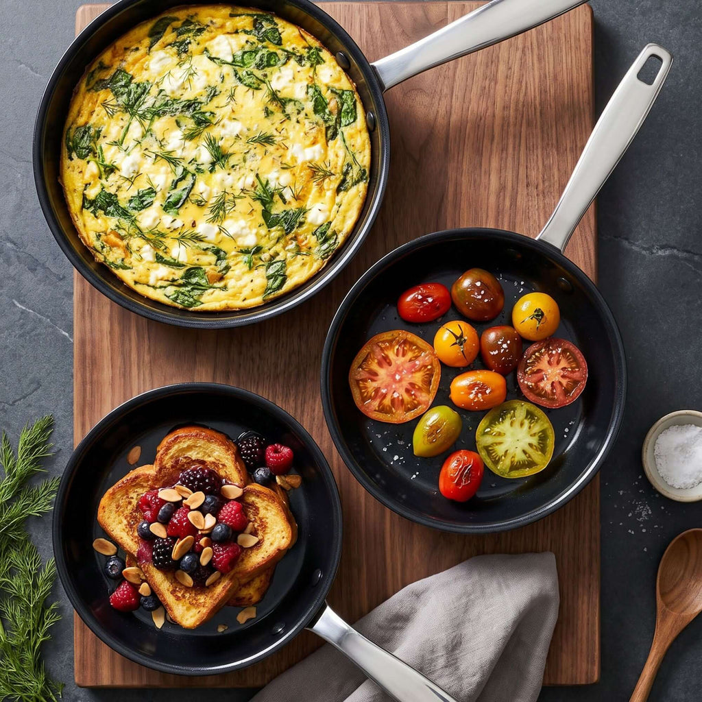 Forged Aluminum Ceramic Nonstick Frying Pan - Wine Drop Cookery LLC