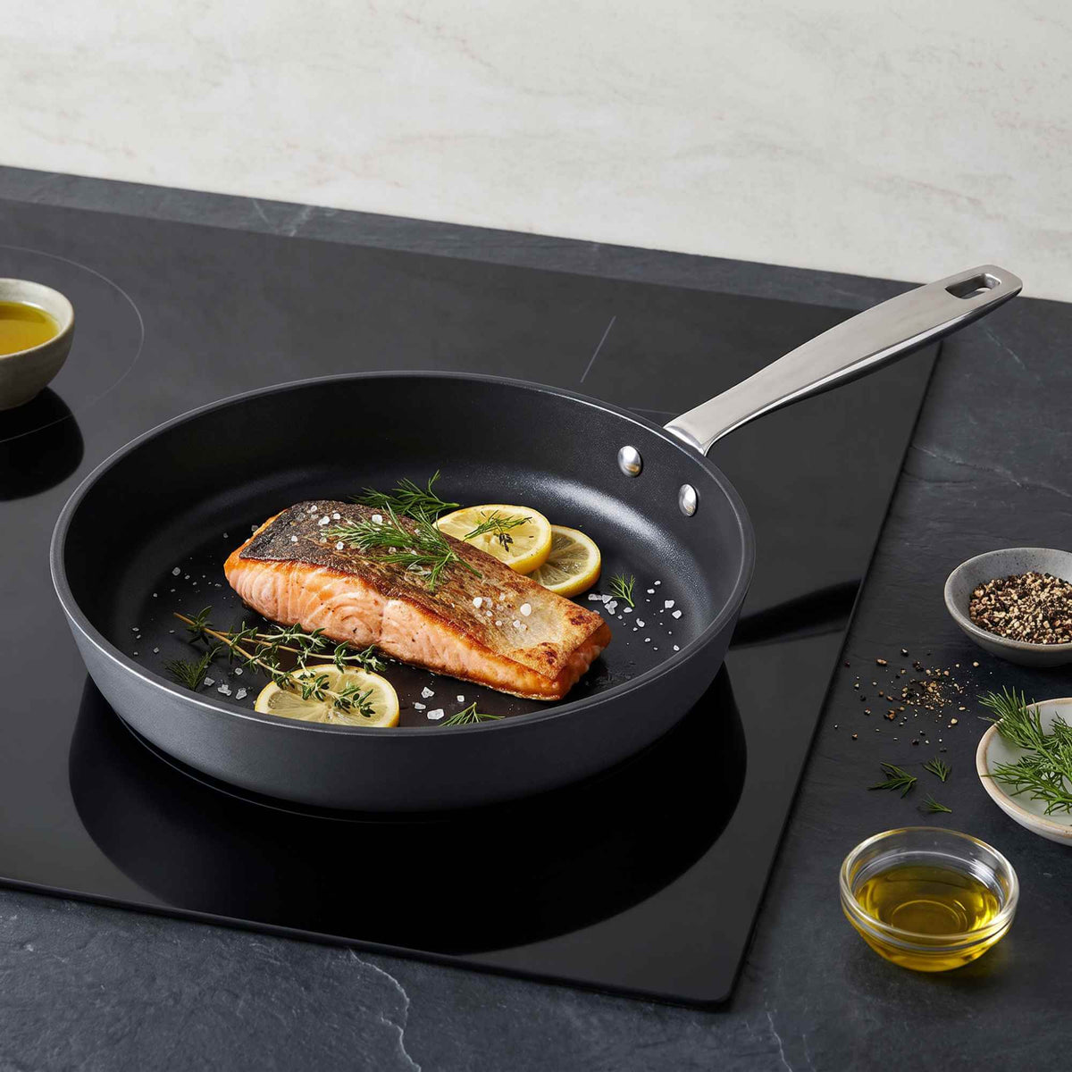 Forged Aluminum Ceramic Nonstick Frying Pan - Wine Drop Cookery LLC