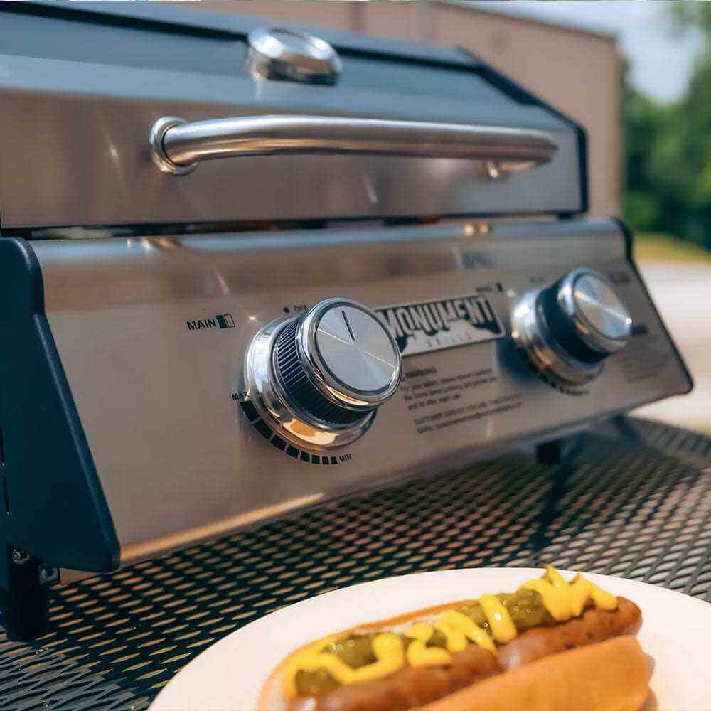 G22 Stainless Tabletop Propane Gas Grill - Wine Drop Cookery LLC