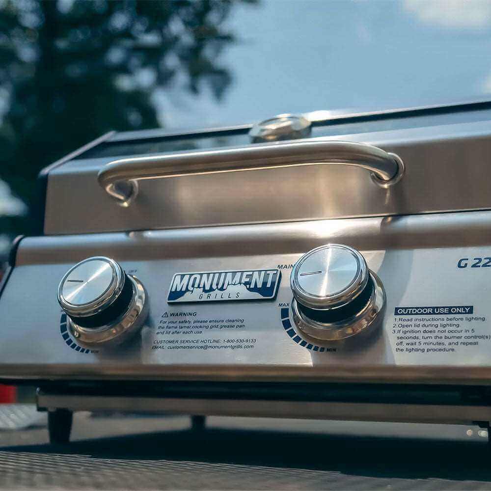 G22 Stainless Tabletop Propane Gas Grill - Wine Drop Cookery LLC