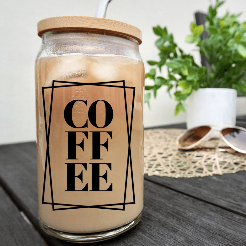 Glass Can Cup for Coffee Lovers - Wine Drop Cookery LLC