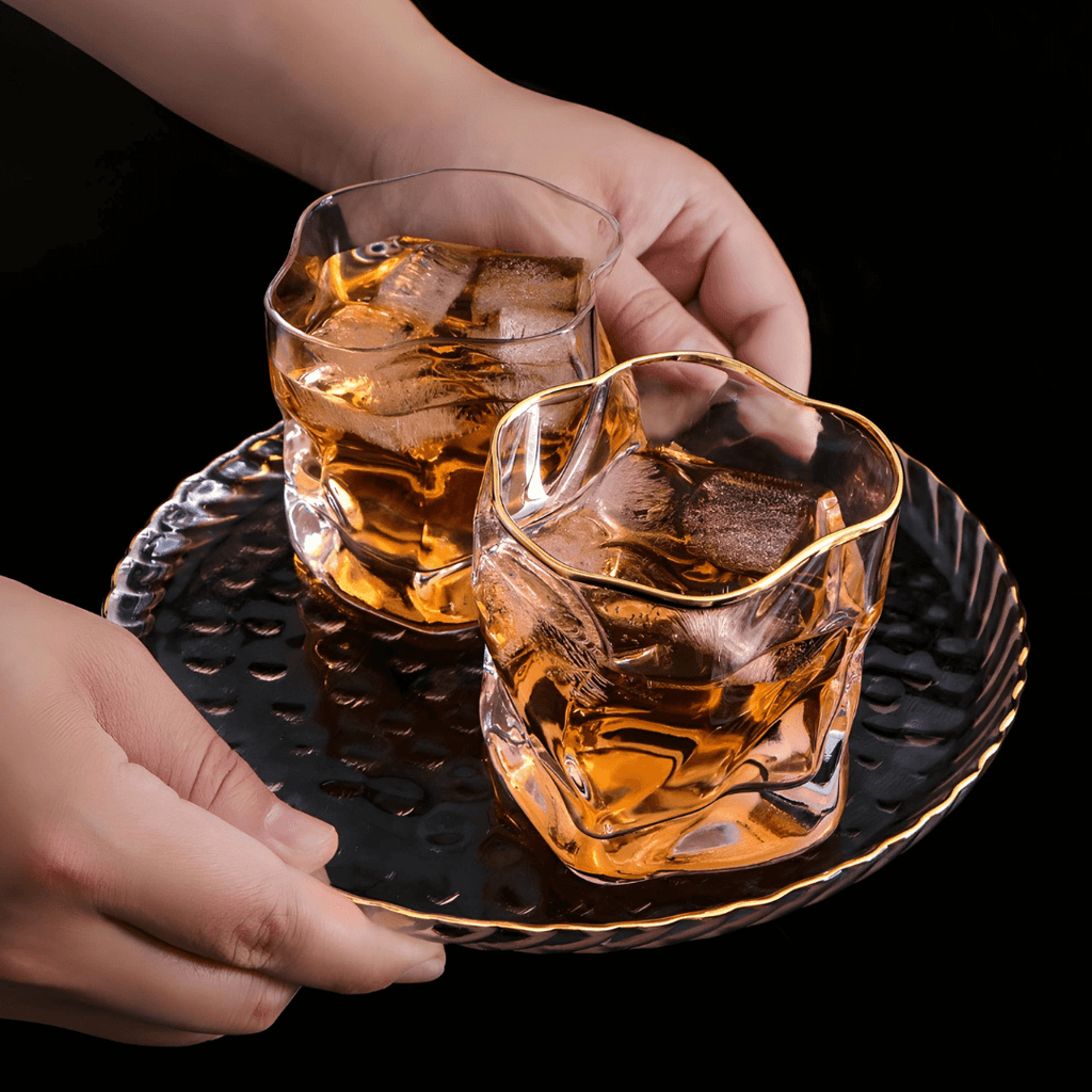 Gold Hoshi Japanese Crystal Whisky Glass - Wine Drop Cookery LLC