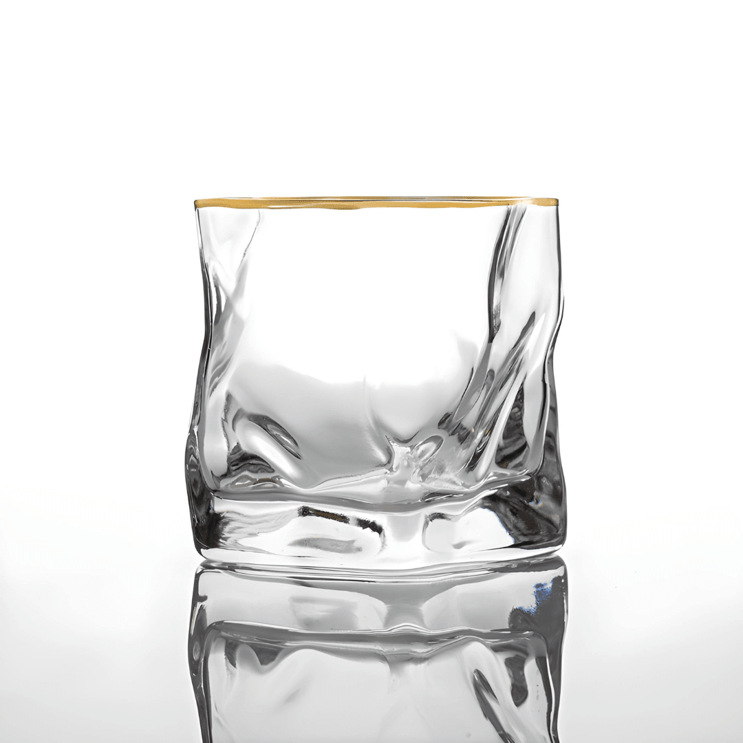 Gold Hoshi Japanese Crystal Whisky Glass - Wine Drop Cookery LLC