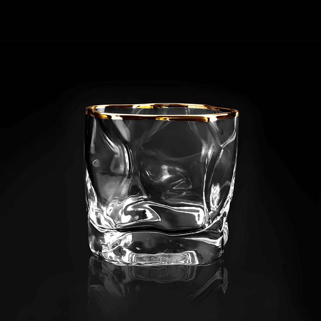 Gold Hoshi Japanese Crystal Whisky Glass - Wine Drop Cookery LLC