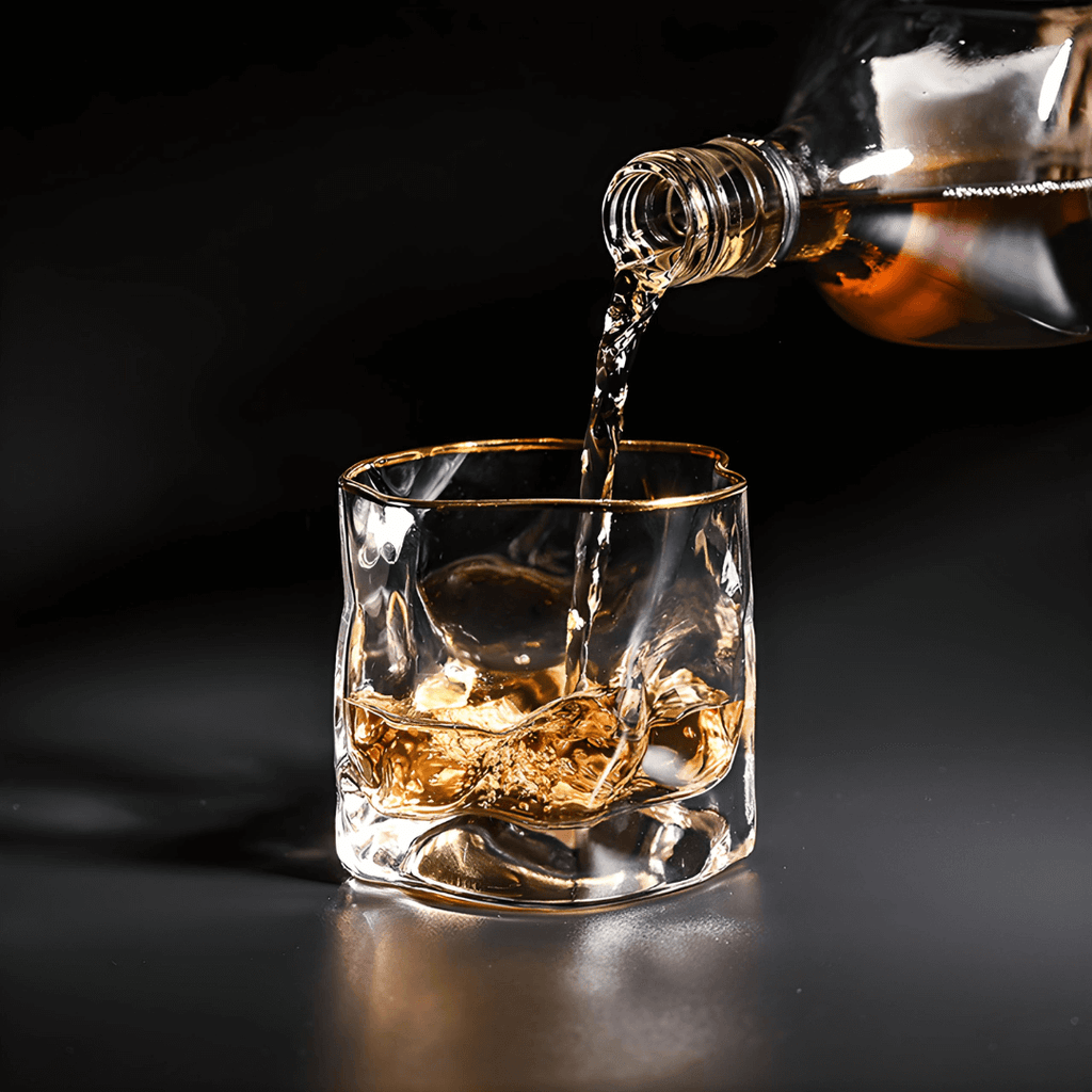 Gold Hoshi Japanese Crystal Whisky Glass - Wine Drop Cookery LLC