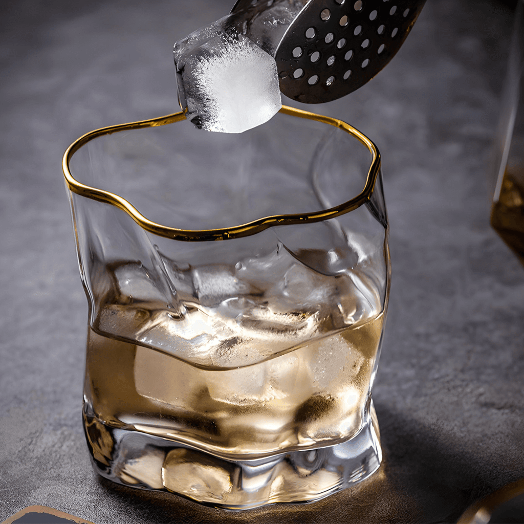 Gold Hoshi Japanese Crystal Whisky Glass - Wine Drop Cookery LLC