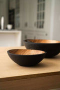 Half Charred Ashwood Nesting Bowl Set - Wine Drop Cookery LLC