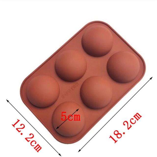 Silicone Half-Sphere Mold 6 Cavity 12