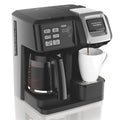 12-cup carafe and single-serve coffee maker with programmable timer