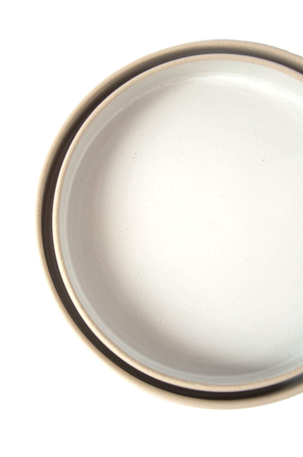 Handmade Stoneware Dinner Plates with High Sides - Wine Drop Cookery LLC