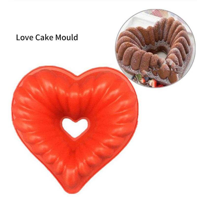 Heart-Shaped Silicone Cake Mold - Wine Drop Cookery LLC