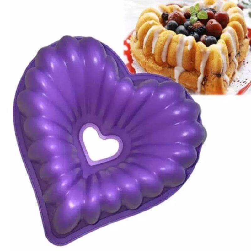 Heart-Shaped Silicone Cake Mold - Wine Drop Cookery LLC