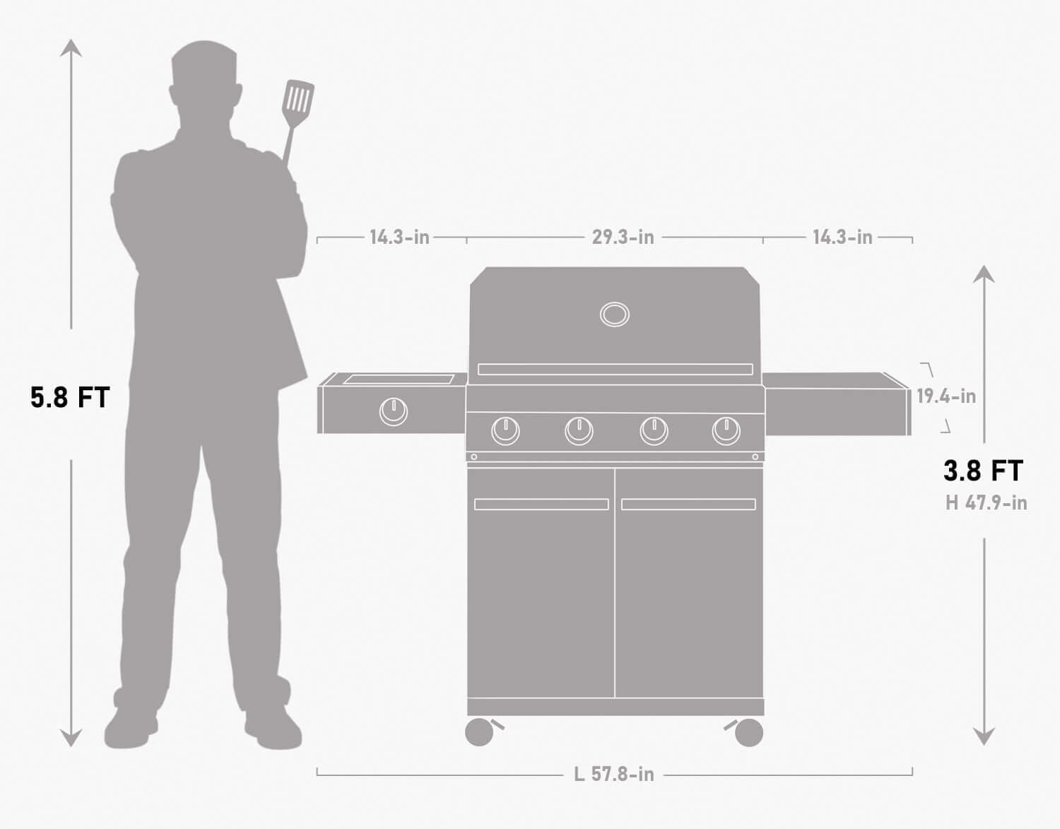 Iconic Fortified Propane Gas Grill - Wine Drop Cookery LLC