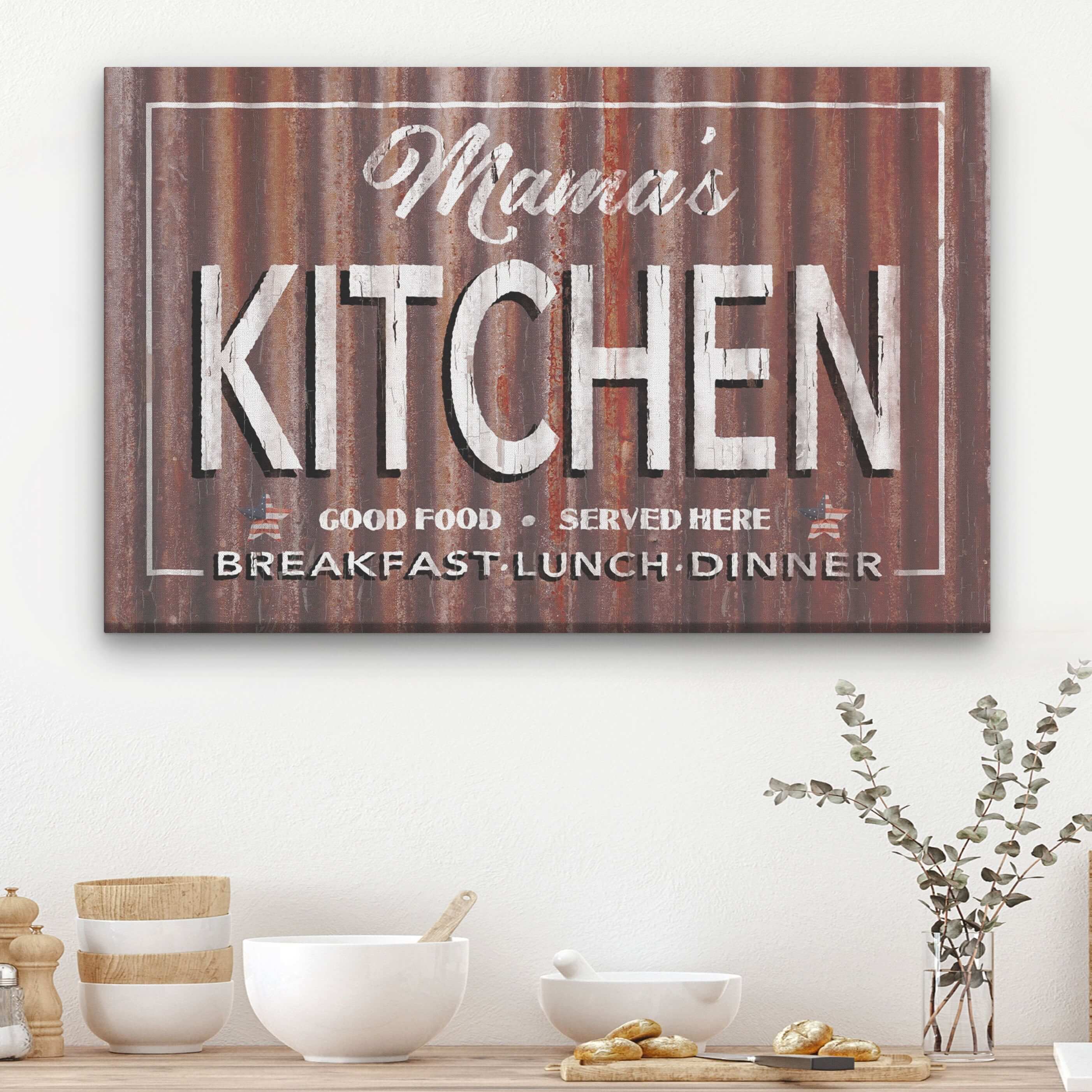 Personalized Antique Kitchen Signs - Vintage Wall Decor