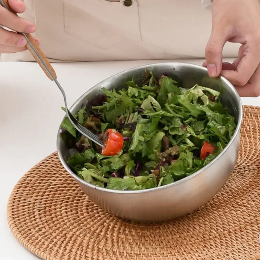 Large Capacity Stainless Steel Mixing Bowl with Scale - Wine Drop Cookery LLC