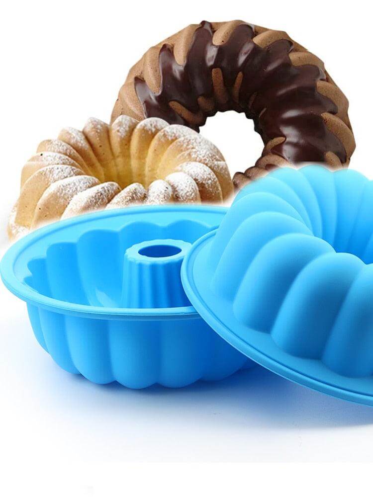 Large Silicone Fluted Tube Cake Pan - Wine Drop Cookery LLC