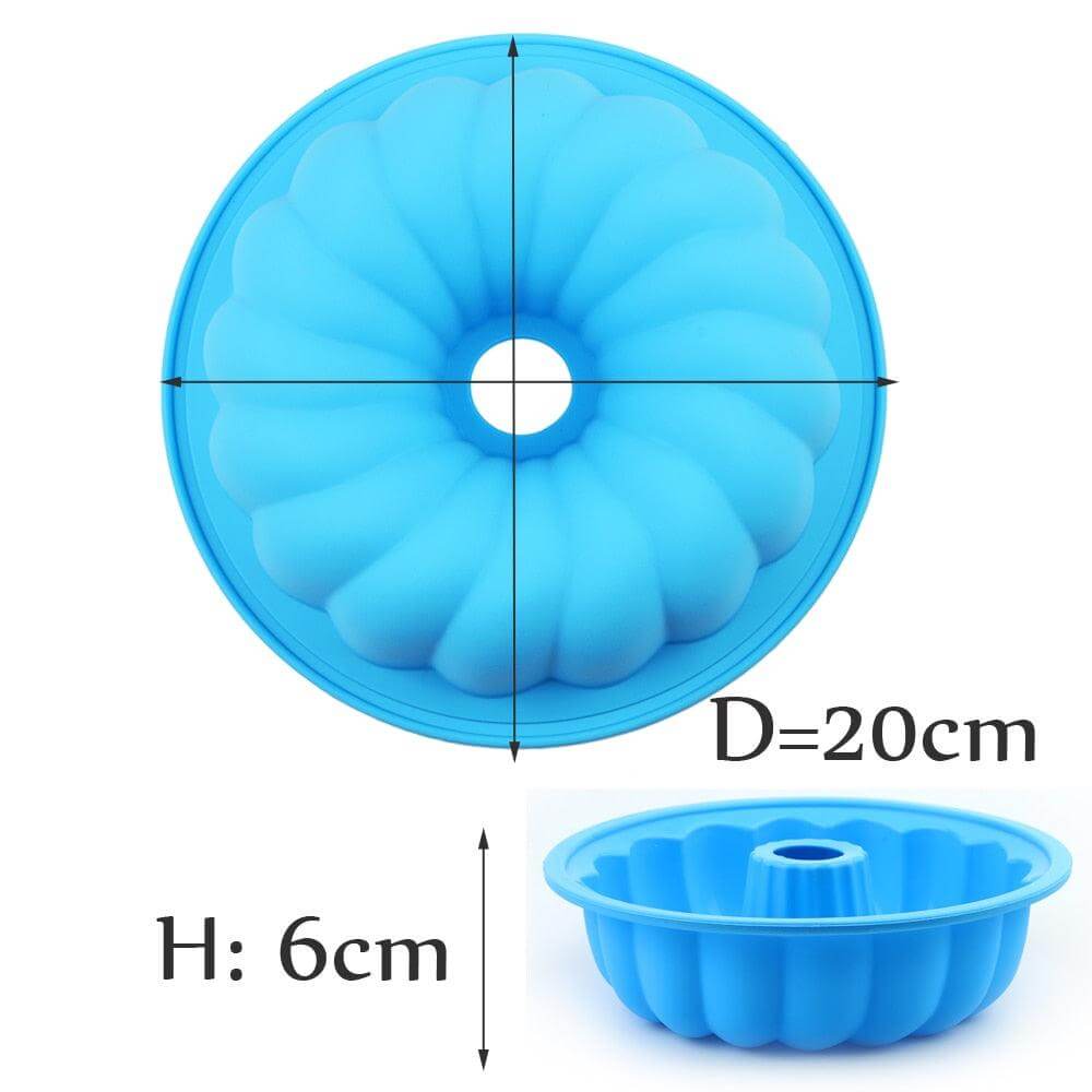 Large Silicone Fluted Tube Cake Pan - Wine Drop Cookery LLC