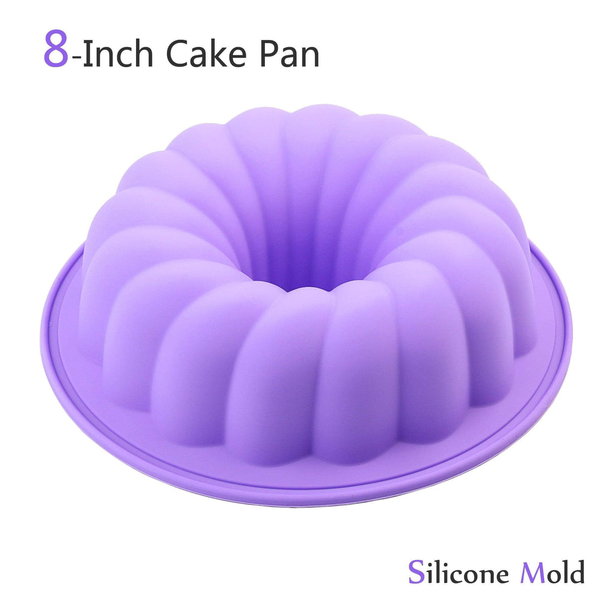 Large Silicone Fluted Tube Cake Pan - Wine Drop Cookery LLC