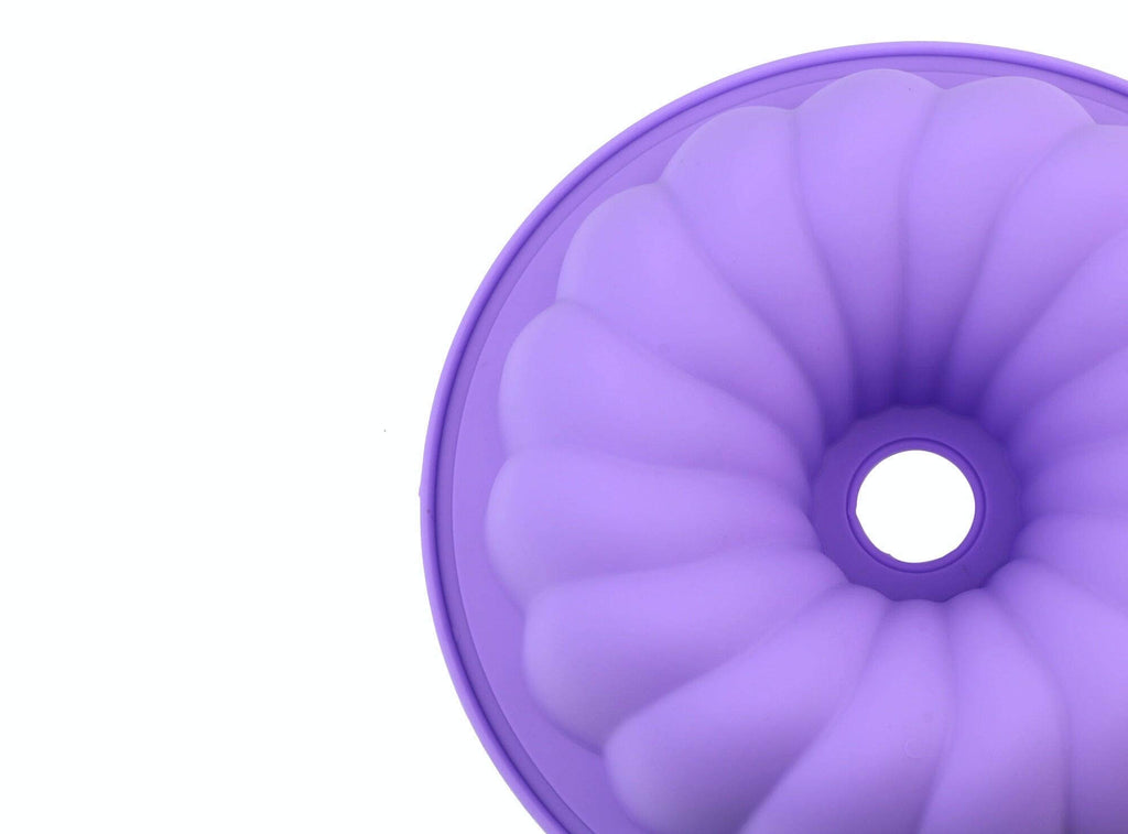 Large Silicone Fluted Tube Cake Pan - Wine Drop Cookery LLC