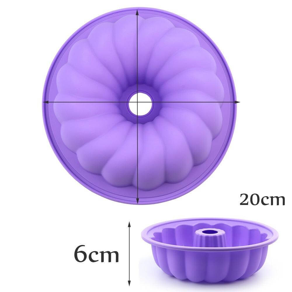 Large Silicone Fluted Tube Cake Pan - Wine Drop Cookery LLC