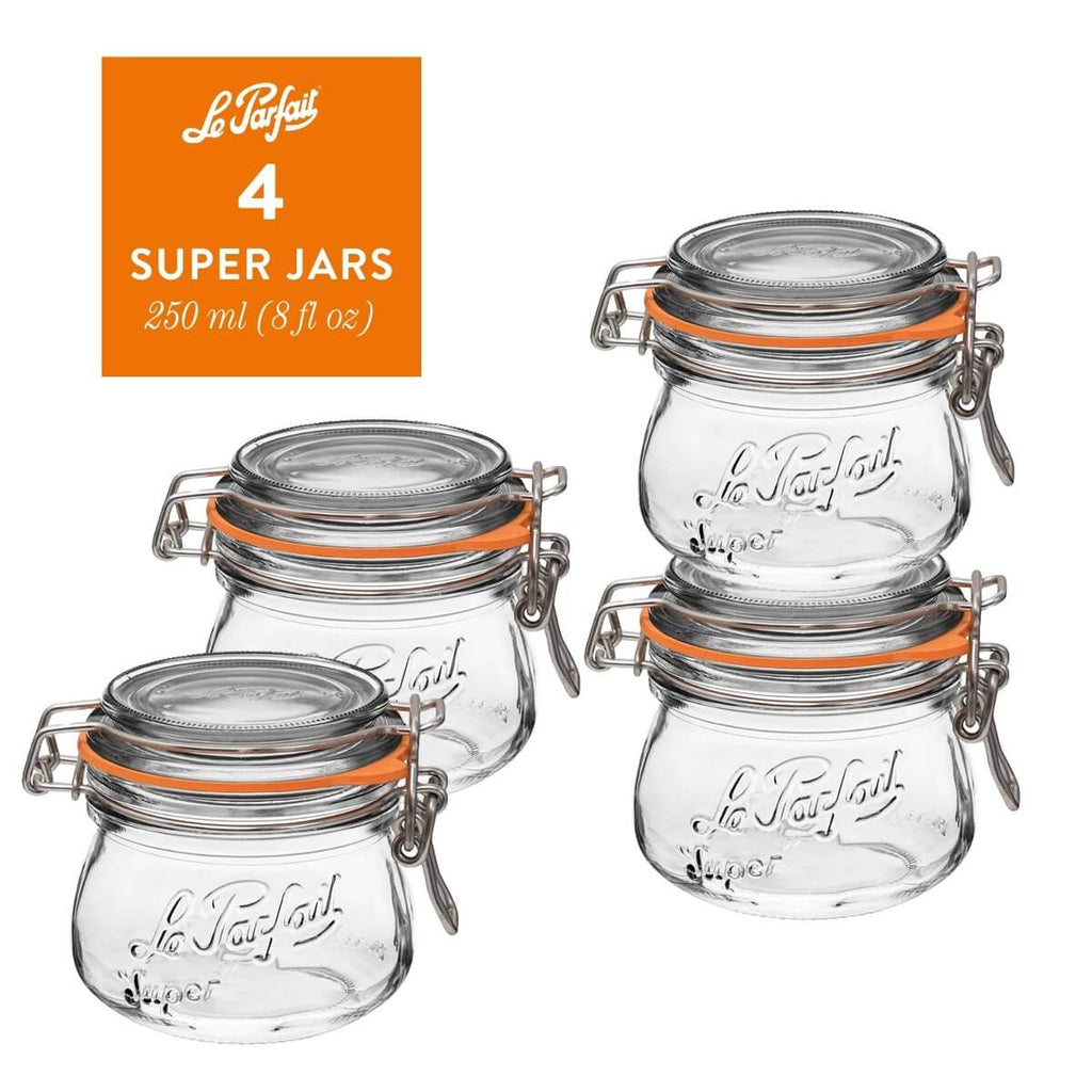 Le Parfait Super Jars with Wire-Bail Clamp Lid