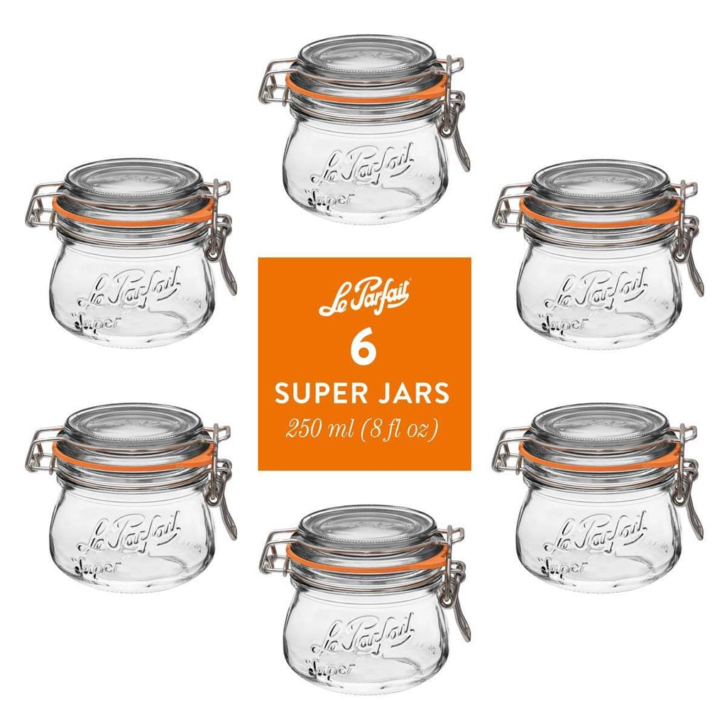 Le Parfait Super Jars with Wire-Bail Clamp Lid
