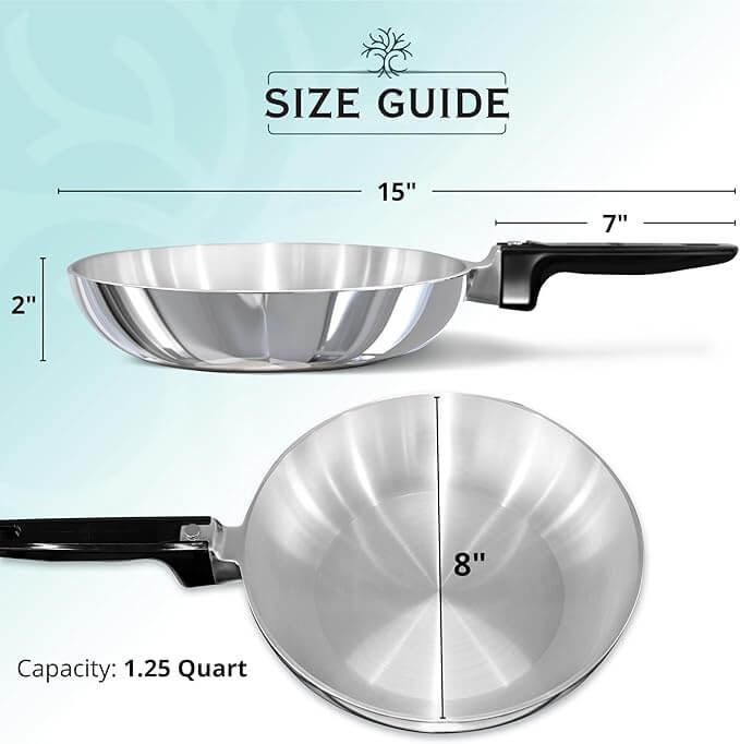 Lightweight Cast Aluminum Frying Pan - Wine Drop Cookery LLC