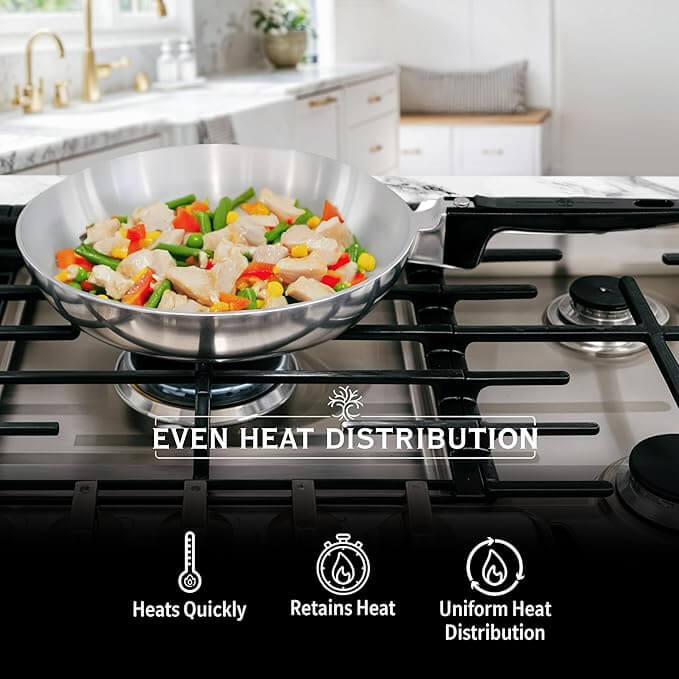 Lightweight Cast Aluminum Frying Pan - Wine Drop Cookery LLC