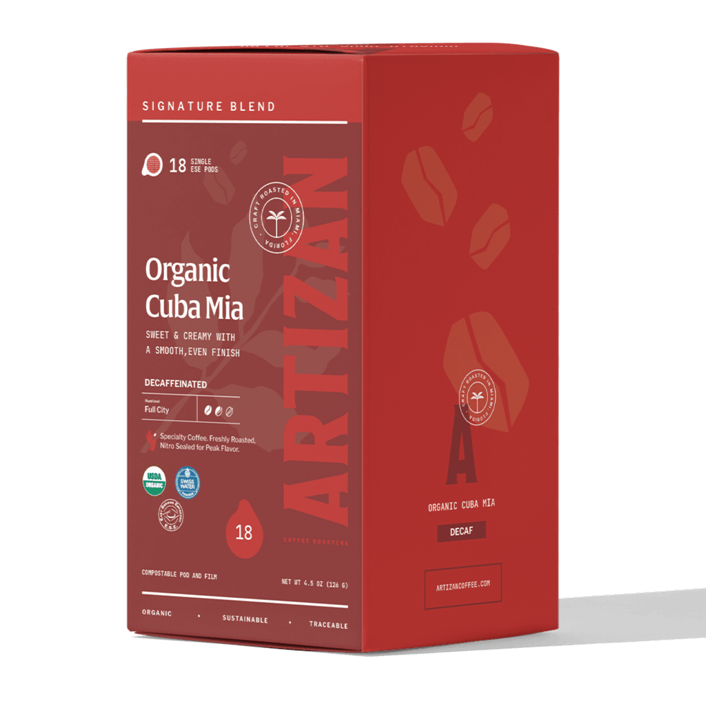 Organic Cuba Mia Decaf Espresso Pods Dark Roast - Wine Drop Cookery LLC