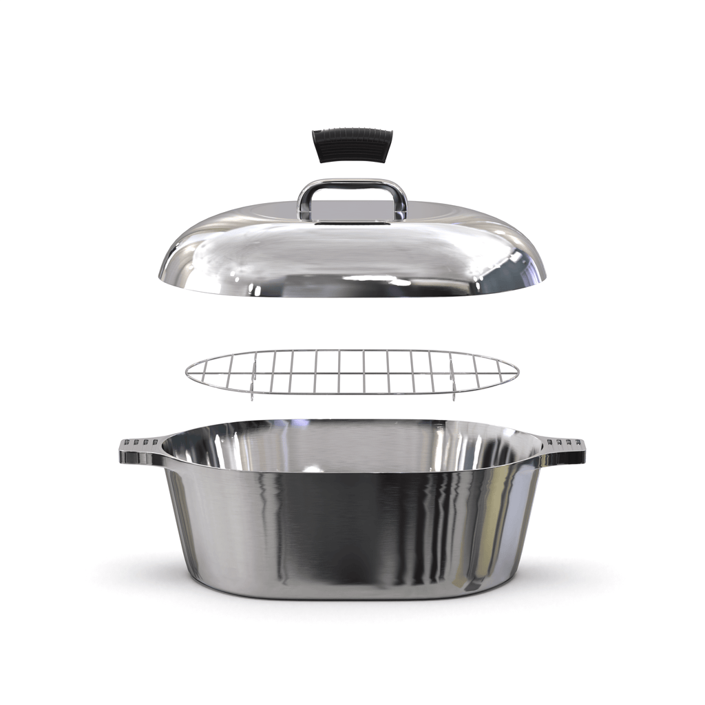 Oval Dutch Oven with Lid - 10 Quart 15 Inch - Wine Drop Cookery LLC