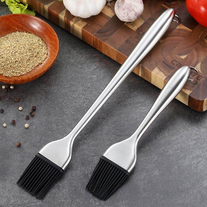 Pastry Basting Brush Stainless Steel Handle - Wine Drop Cookery LLC