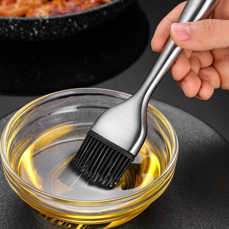 Pastry Basting Brush Stainless Steel Handle - Wine Drop Cookery LLC
