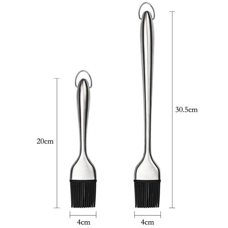 Pastry Basting Brush Stainless Steel Handle - Wine Drop Cookery LLC
