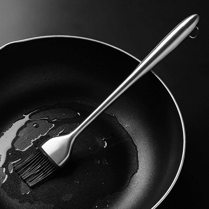 Pastry Basting Brush Stainless Steel Handle - Wine Drop Cookery LLC