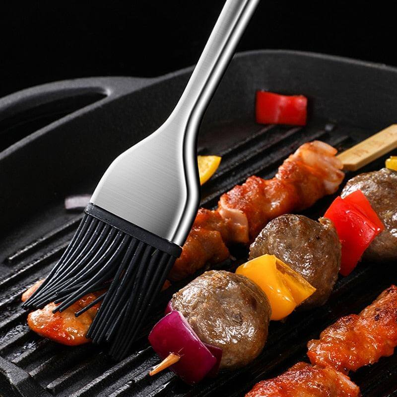 Pastry Basting Brush Stainless Steel Handle - Wine Drop Cookery LLC