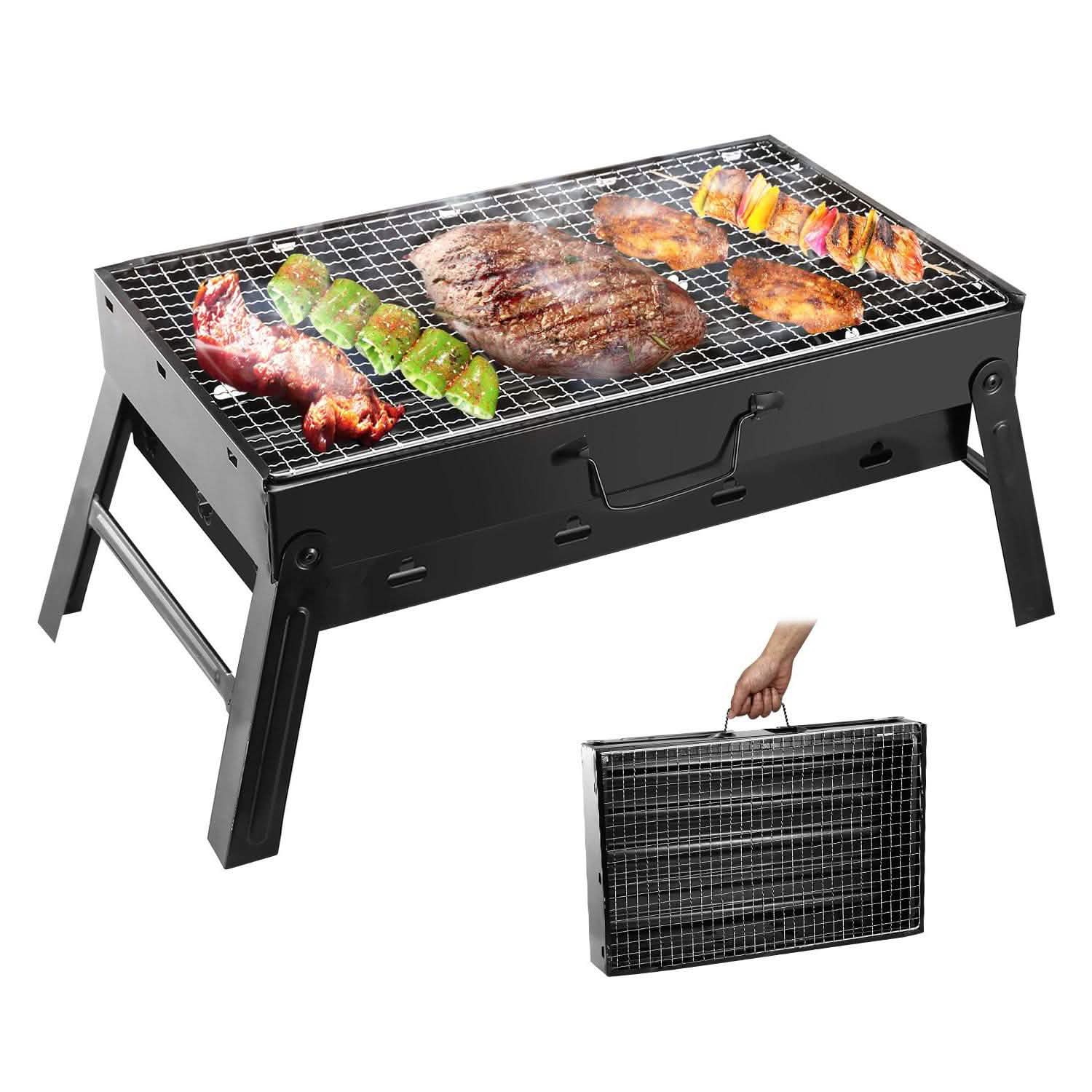 Portable Barbecue Grill Foldable Charcoal - Wine Drop Cookery