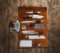 Premium Outdoor Kitchen Knife Set Hand Forged - Wine Drop Cookery LLC