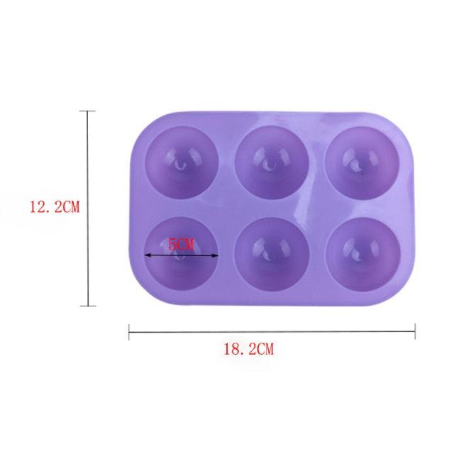 Silicone Half-Sphere Mold 6 Cavity d