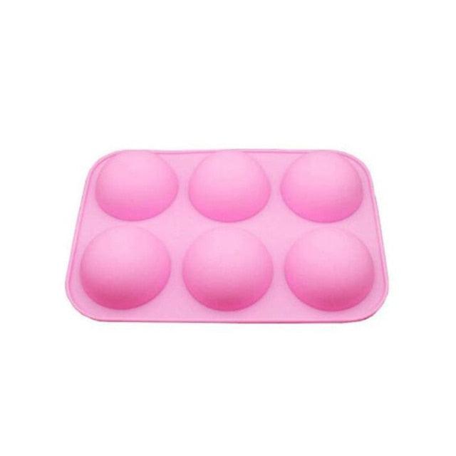 Silicone Half-Sphere Mold 6 Cavity b