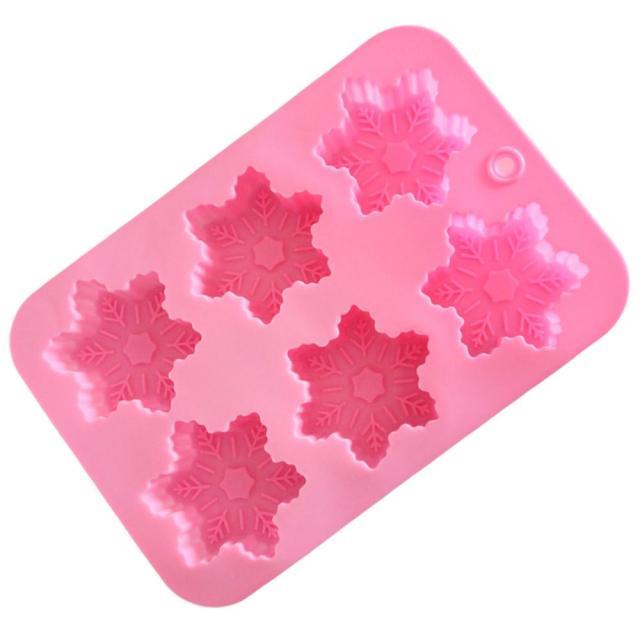 Snowflake Silicone Chocolate Mold 6 Cavity 16