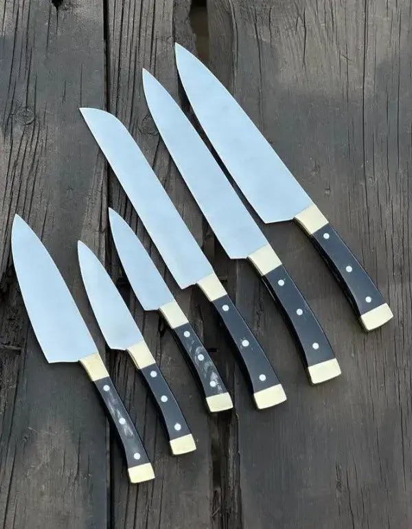 Professional Chef Knife Set with Leather Case - Wine Drop Cookery LLC
