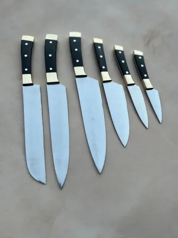 Professional Chef Knife Set with Leather Case - Wine Drop Cookery LLC
