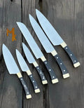 Professional Chef Knife Set with Leather Case - Wine Drop Cookery LLC